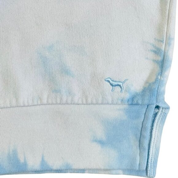 PINK VICTORIA'S SECRET Blue & White Tie Dye Sweatshirt - Size Medium - Picture 5 of 8